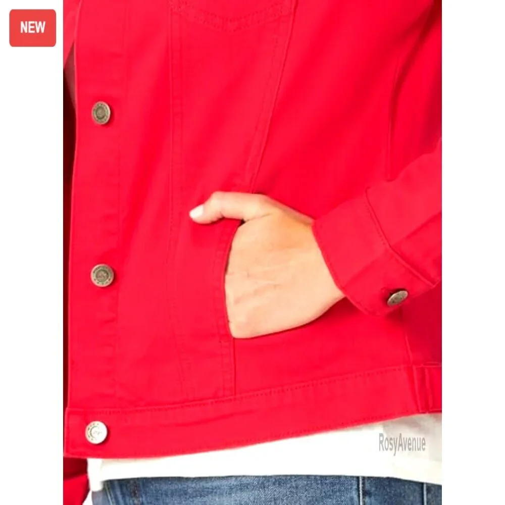Classic Fit Denim Jacket, Lightweight Stretch, Button Pockets, Versatile